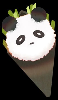 Image 2 of Panda Temaki Roll Sticker