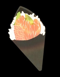 Image 2 of Salmon and Avocado Temaki Roll Sticker