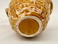 Image 7 of Bouteille vintage en céramique avec anse décor osier tressé Calvados Liqueur 1960