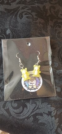 Image 2 of 🧸 Skeleton Bear Hook Earrings