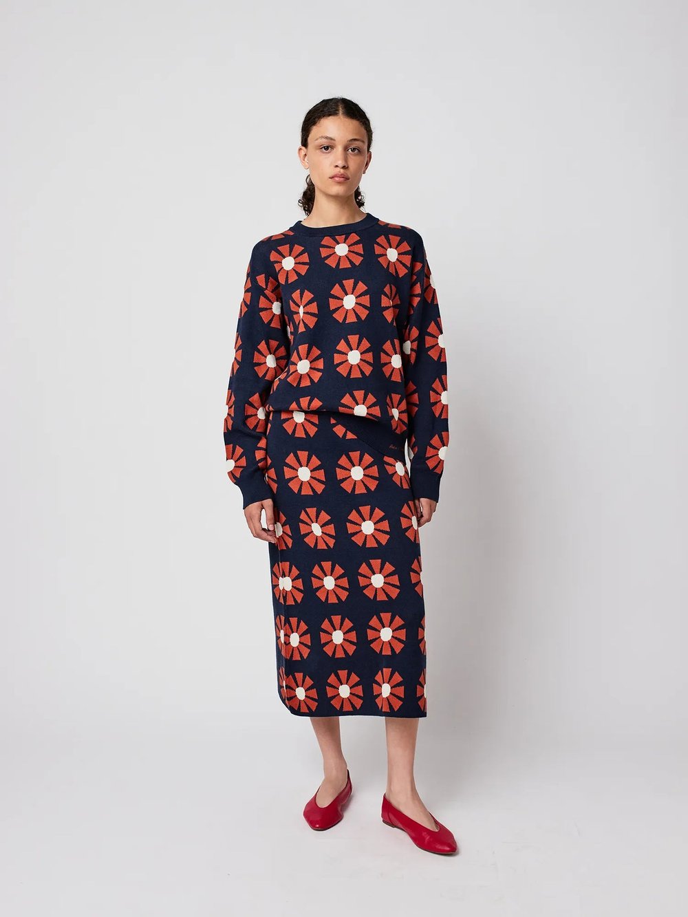 Image of 1 - Jersey jacquard flores