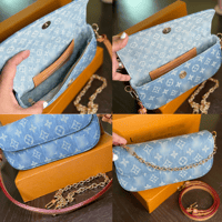 Light Blue Denim Shoulder Bag