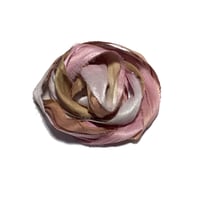 Image 1 of Ready To Ship! 10YD. ROSE MILK HAND DYED SARI SILK RIBBON BY COLOR BURST SILK