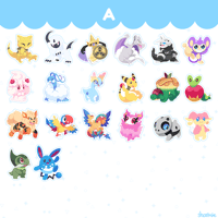 Image 1 of Poke Stickers (A-F)