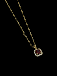 Image 2 of Red Glass Ruby Necklace