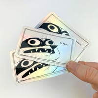 Image 1 of "ah fuck" holographic sticker