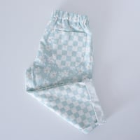Image 4 of EZ trousers- floral/checkerboard