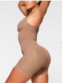 Image 6 of SKIMS- MID THIGH BODYSUIT BLACK