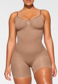 Image 8 of SKIMS- MID THIGH BODYSUIT BLACK