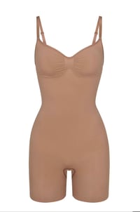 Image 9 of SKIMS- MID THIGH BODYSUIT BLACK