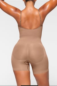 Image 7 of SKIMS- MID THIGH BODYSUIT BLACK