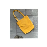 Image 2 of golden spice suede tote bag