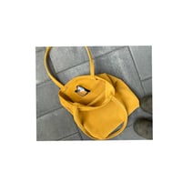Image 3 of golden spice suede tote bag