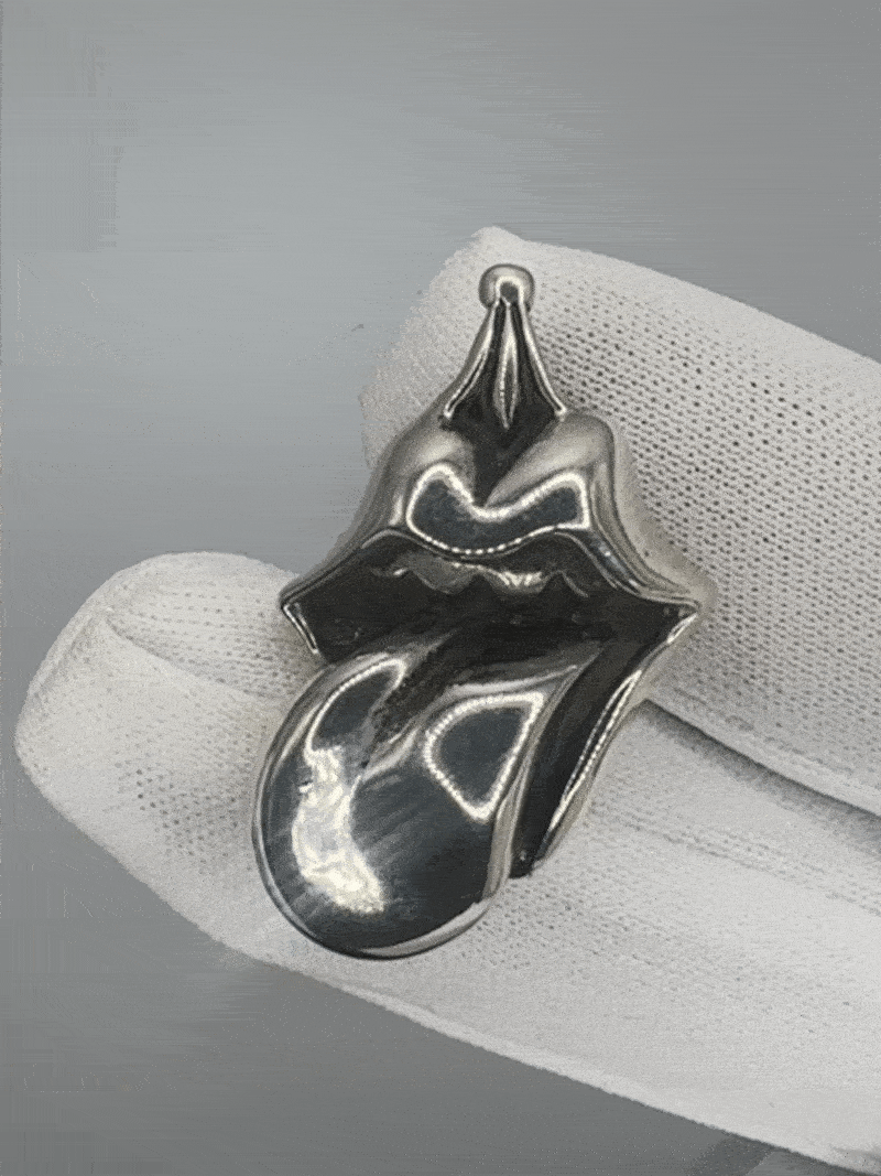 Image of Rare 2002 Chrome Hearts Rolling Stones Tongue Pendant 