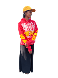 Image 3 of Sade Adu Black Samurai black panther party kanji Boston College burgundy/white sweatshirt