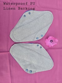 Image 2 of Undyed Flax Linen PU Stash Booster- 2 Regular Pads 