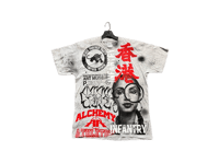 Image 1 of Sade Adu Black panther party graff Kanji art dept gray/black/red T-shirt