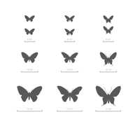 Image 2 of Schmetterlinge Wandtattoo - Set mit 24 in 2 Farben