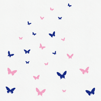 Image 1 of Schmetterlinge Wandtattoo - Set mit 24 in 2 Farben