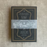 Image 2 of Floral initial white ink printed  vellum paper belly bands  PACK of 10