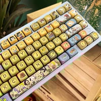 Image 1 of Snoopy Retro Mechanical Keyboard – Hand-painted MOA Keycaps