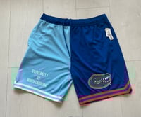 Image 1 of NORTH CAROLINA (B. BLUE)  X FLORIDA (R. BLUE) MASH UP SHORT