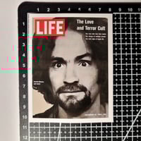 Image 2 of Charles Manson LIFE Magazine The Love & Terror Cult Glossy Finish LAMINATED Vinyl Sticker
