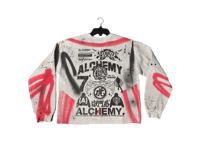 Image 2 of Sade Adu Black panther party Kanji art dept gray/black/red sweatshirt