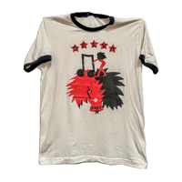 Image 1 of Selva Somer Stampley Ringer T-Shirt (Black Ringer)