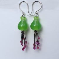Image 1 of Hanging Drops earrings (kiwi)