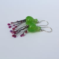 Image 2 of Hanging Drops earrings (kiwi)