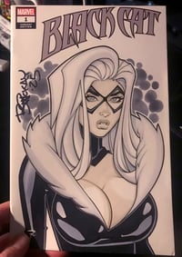 Image of Black Cat Bust 1/1 Original Sketch 