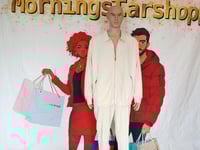 Image 1 of Men's beige zipper jacket pants set size XXL One left 