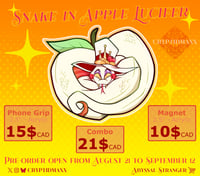 Image 1 of Snake in Apple Lucifer | Phone Grip & Magnet