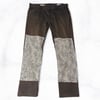 Brown Leopard Double Knee Straight Jeans 36”