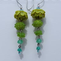 Image 2 of Hanging Floral Gradient earrings