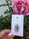 Black and white Virgencita Pin