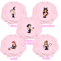 Image 1 of Spooky Princess Crewnecks