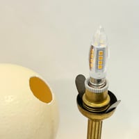 Image 9 of Lampe oeuf d'autruche sur pied en en laiton Empire - Pièce unique 