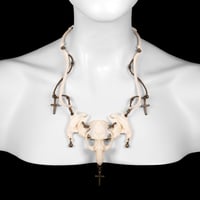 Image 1 of "Anda" Skull and Jaw Bone Necklace