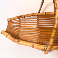 Image 5 of Corbeille à fruits vintage en bambou 1960 avec anses - panier