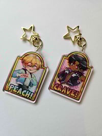 Image 1 of 【 VIDEOGAME LOVER 】Crave, Peach, East & More Keychains (3", Epoxy Front)