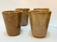Image 2 of Set de 6 gobelets de Digoin en grès vernissé vintage 1960 1970