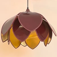 Image 2 of Grande suspension design fleur Lotus de Robert de Schuytener années 80