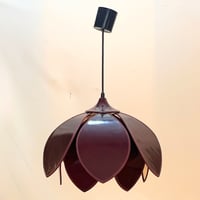 Image 1 of Grande suspension design fleur Lotus de Robert de Schuytener années 80