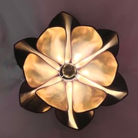 Image 5 of Grande suspension design fleur Lotus de Robert de Schuytener années 80