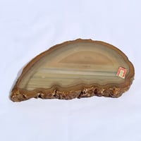 Image 8 of Vide-poche en tranche d'agate beige vintage 1960 cendrier 