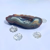 Image 1 of Vide-poche en tranche d'agate bleu vintage 1960 cendrier 