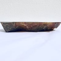Image 9 of Vide-poche en tranche d'agate bleu vintage 1960 cendrier 