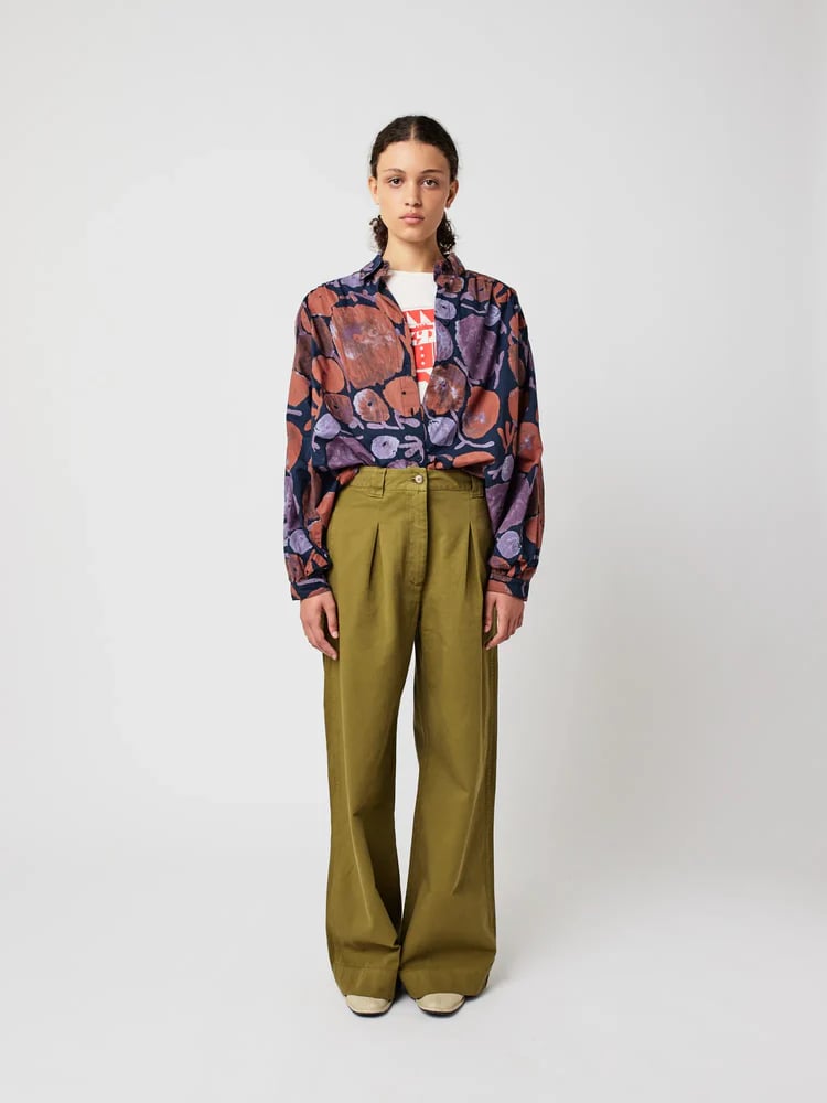 Image of 2-Pantalón ancho plisado